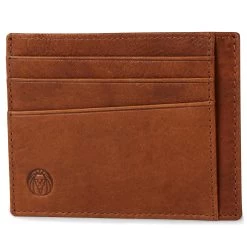Tan RFID Leather Card Holder