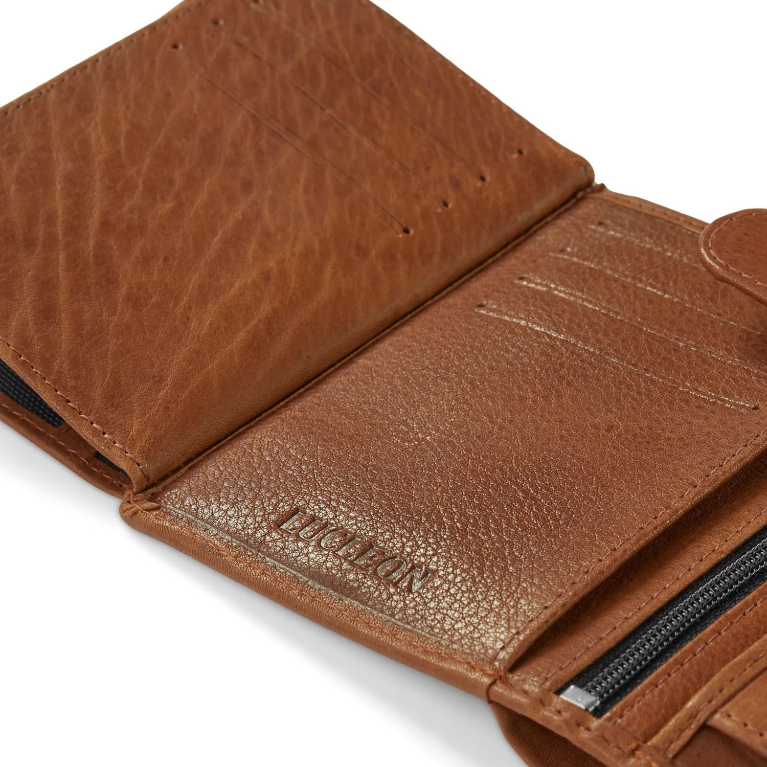 Vintage Tan RFID Leather Wallet - Image 11