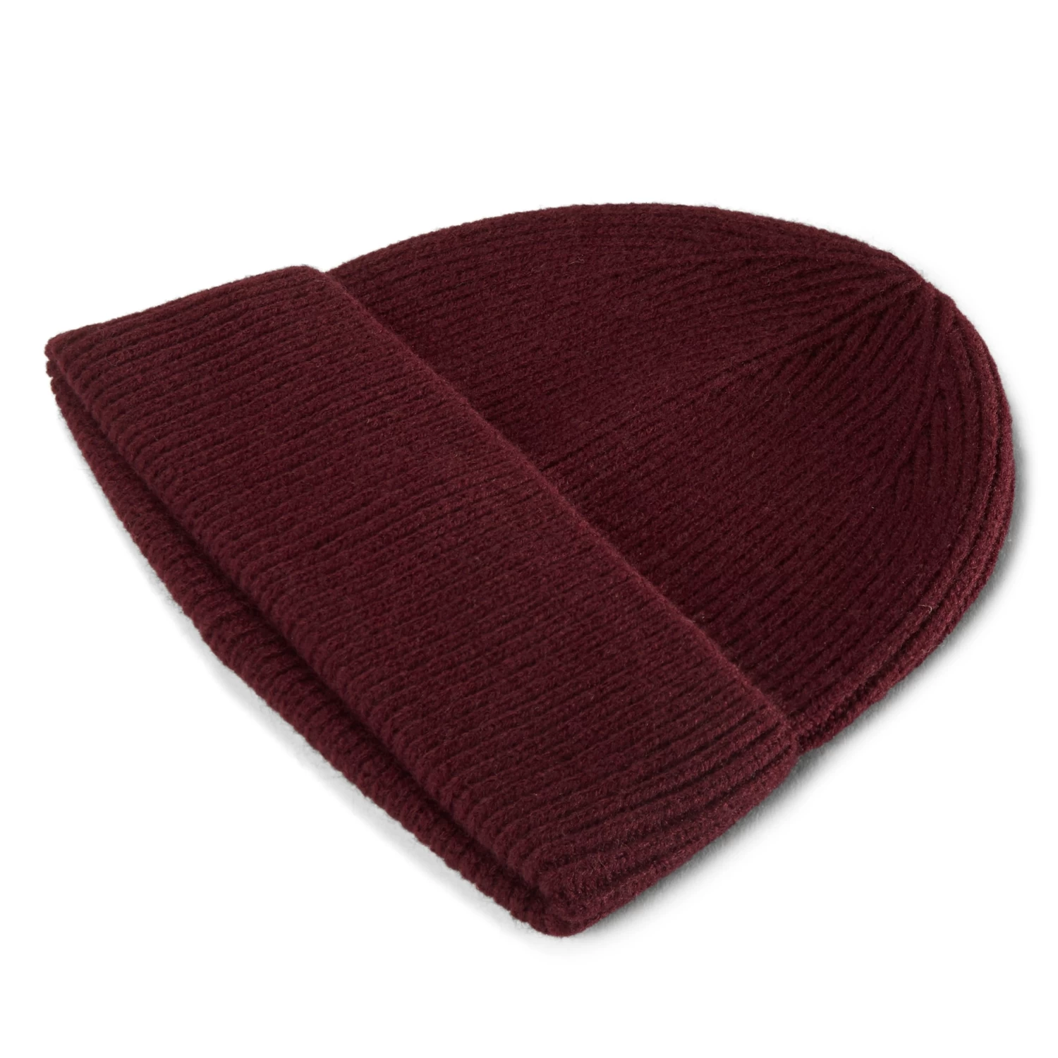 Montagna | Wine Chunky Knitted Rib Beanie - Image 8
