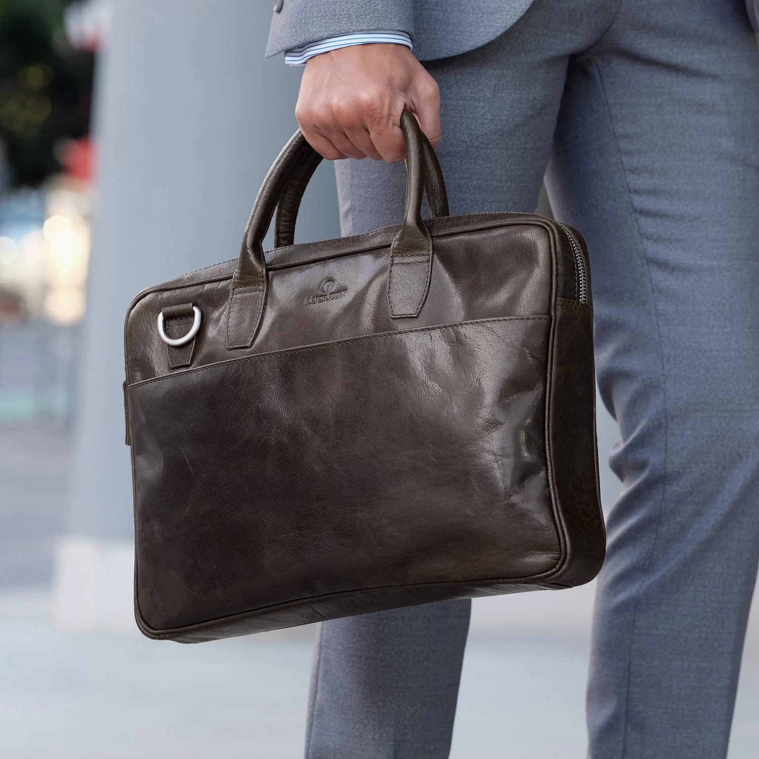 Montreal Slim 13" Executive Brown Leather Bag - Image 13