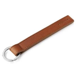 Long Brown Leather Loop Keyring