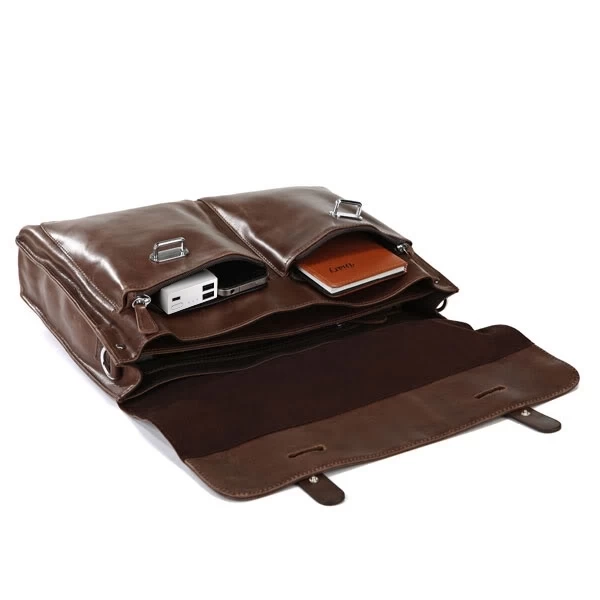 Vintage Dark Brown Leather Case - Image 2