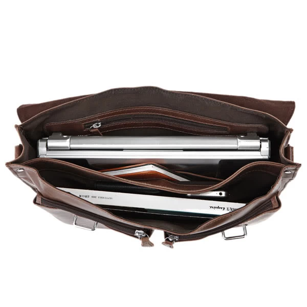 Vintage Dark Brown Leather Case - Image 8