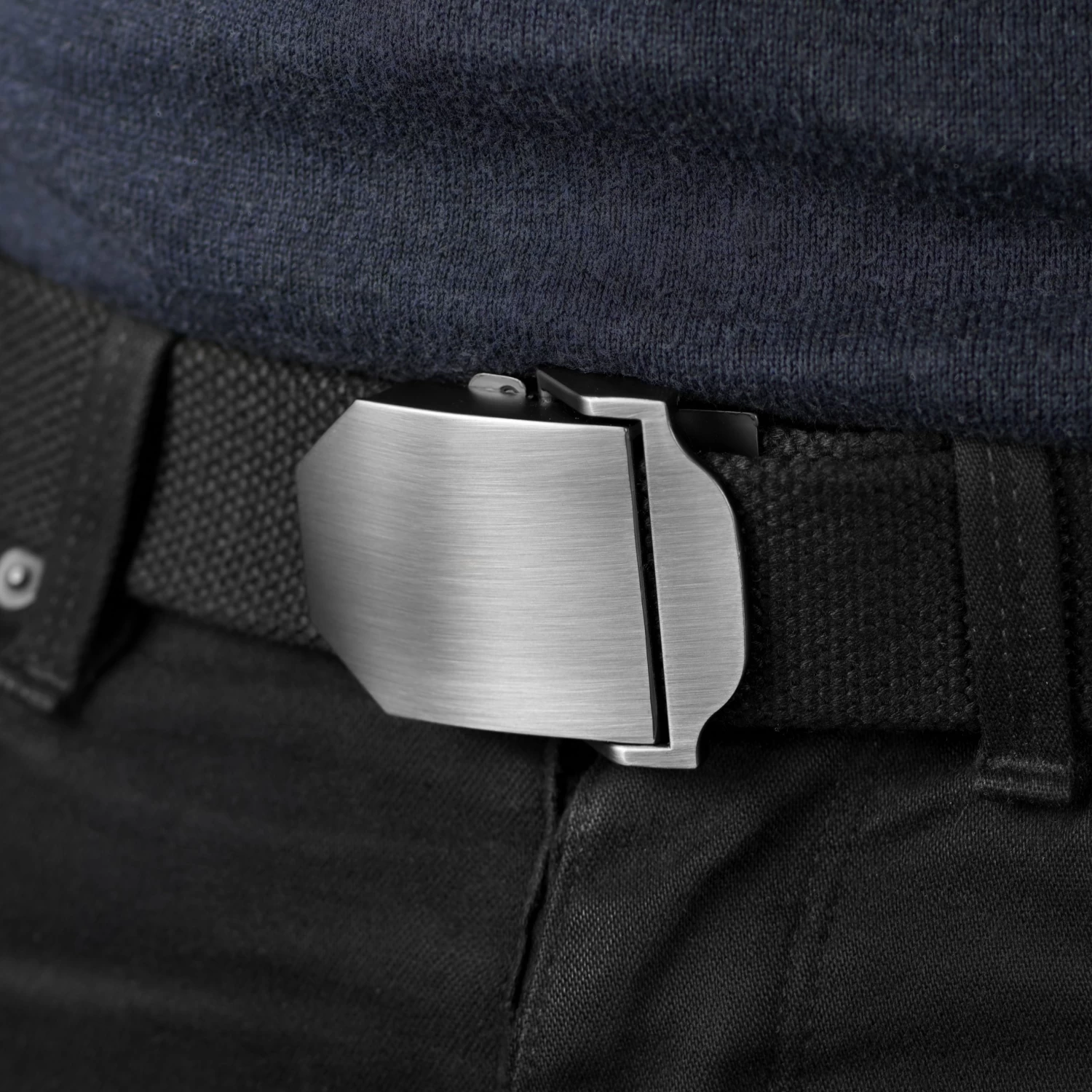 Casual Black Canvas Belt - Image 8