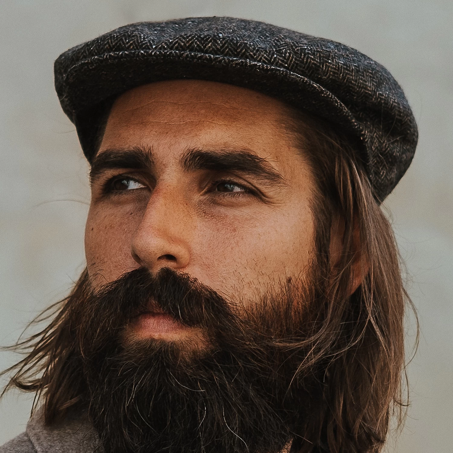 Fido | Chocolate Brown, Black & White Patterned Flat Cap - Image 6