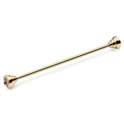 Gold-Tone Collar Bar With Pink Zirconia