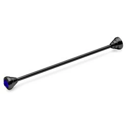 Black Collar Bar With Blue Zirconia