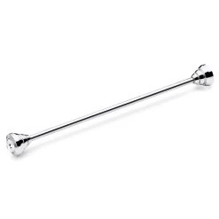 Silver-Tone Collar Bar With Zirconia