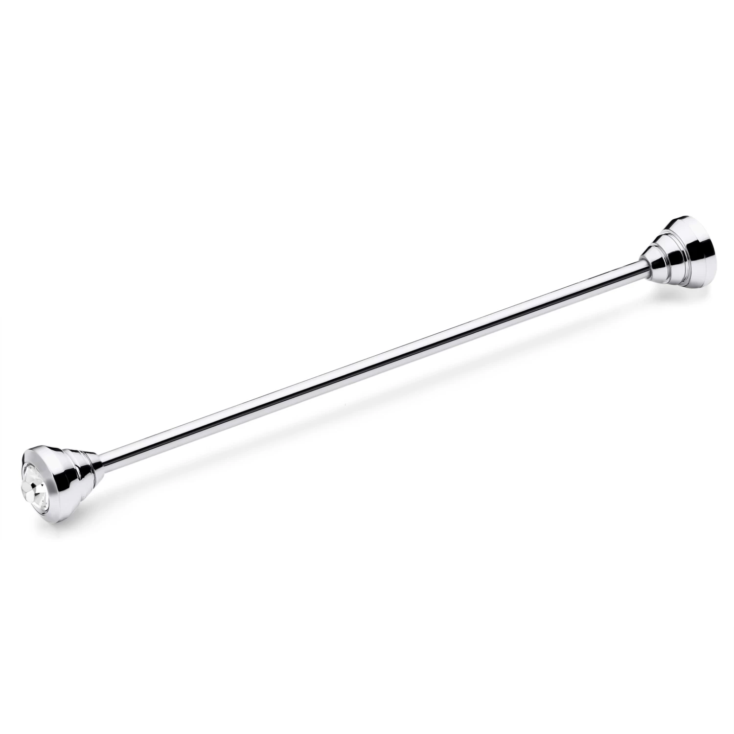 Silver-Tone Collar Bar With Zirconia