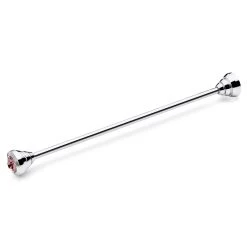 Silver-Tone Collar Bar With Pink Zirconia