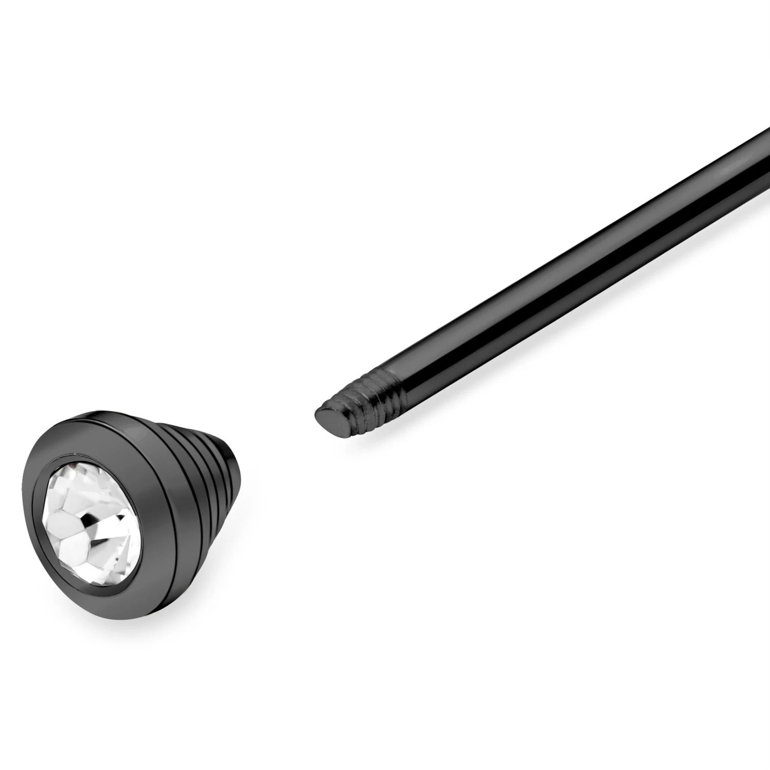 Black Collar Bar With Zirconia - Image 2