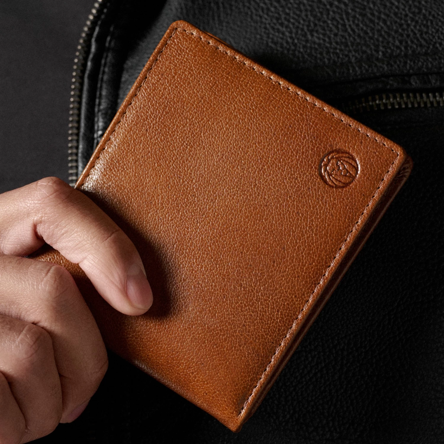 California | Slim Tan Leather Wallet - Image 14