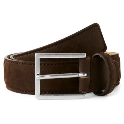 Padua | Cacao Nubuck Leather Belt