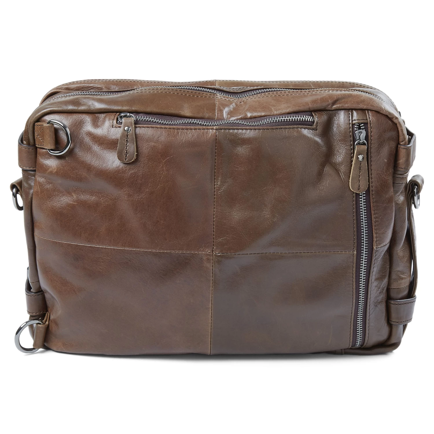 Dark Brown Multi Leather Bag - Image 3
