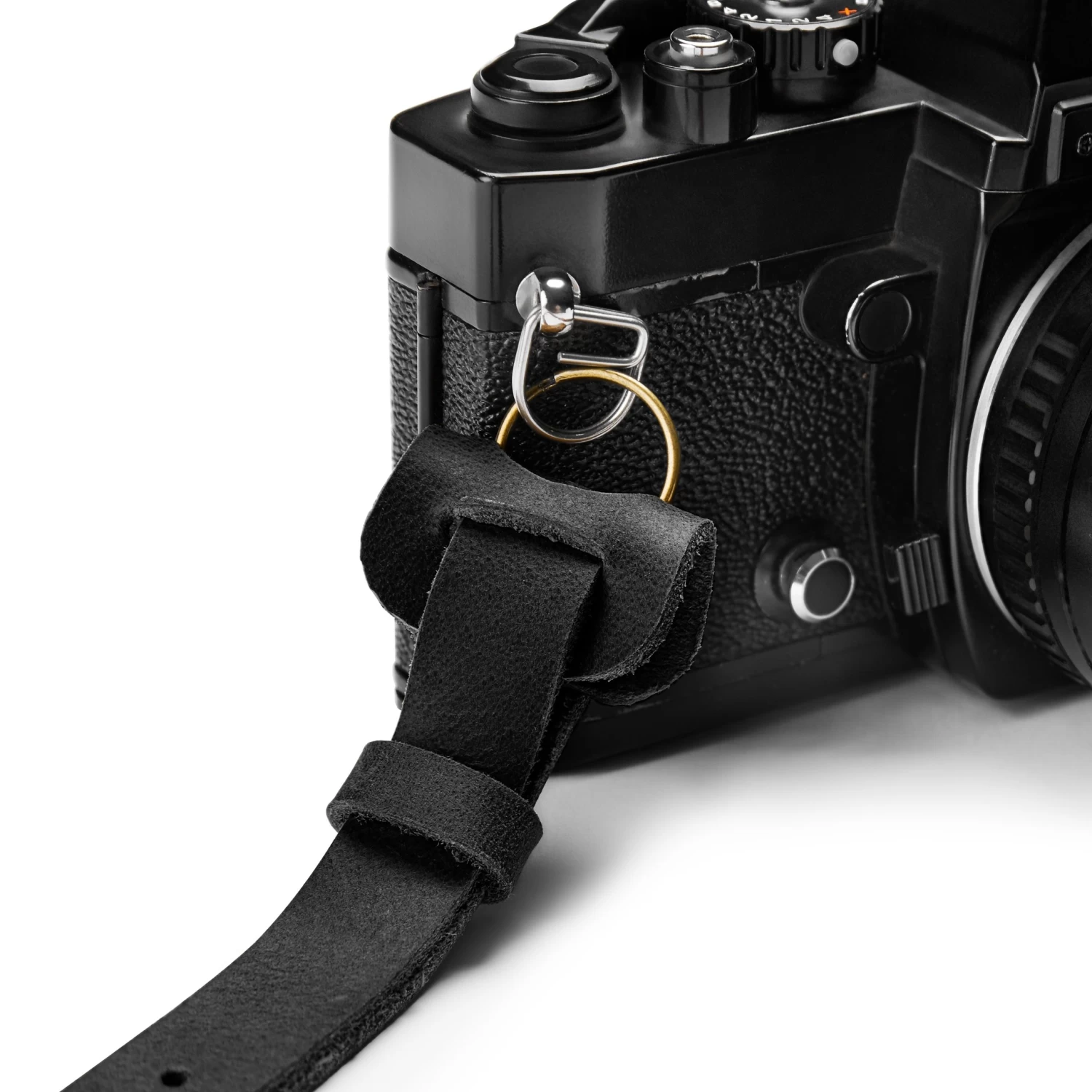 Camera Neck Strap | Black Vintage Leather - Image 4