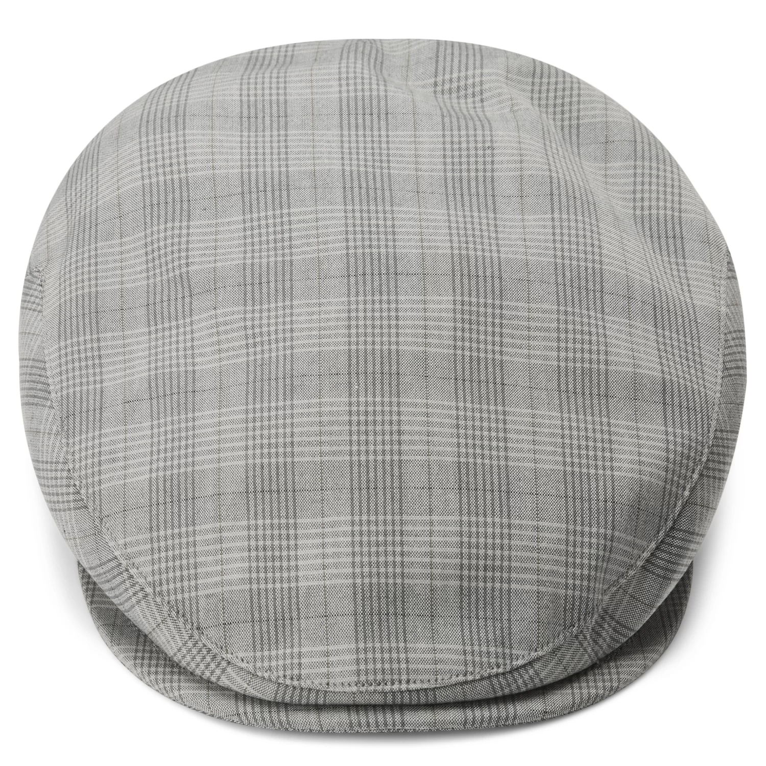 Moda | Camouflage & Light Grey Plaid Flat Cap - Image 2