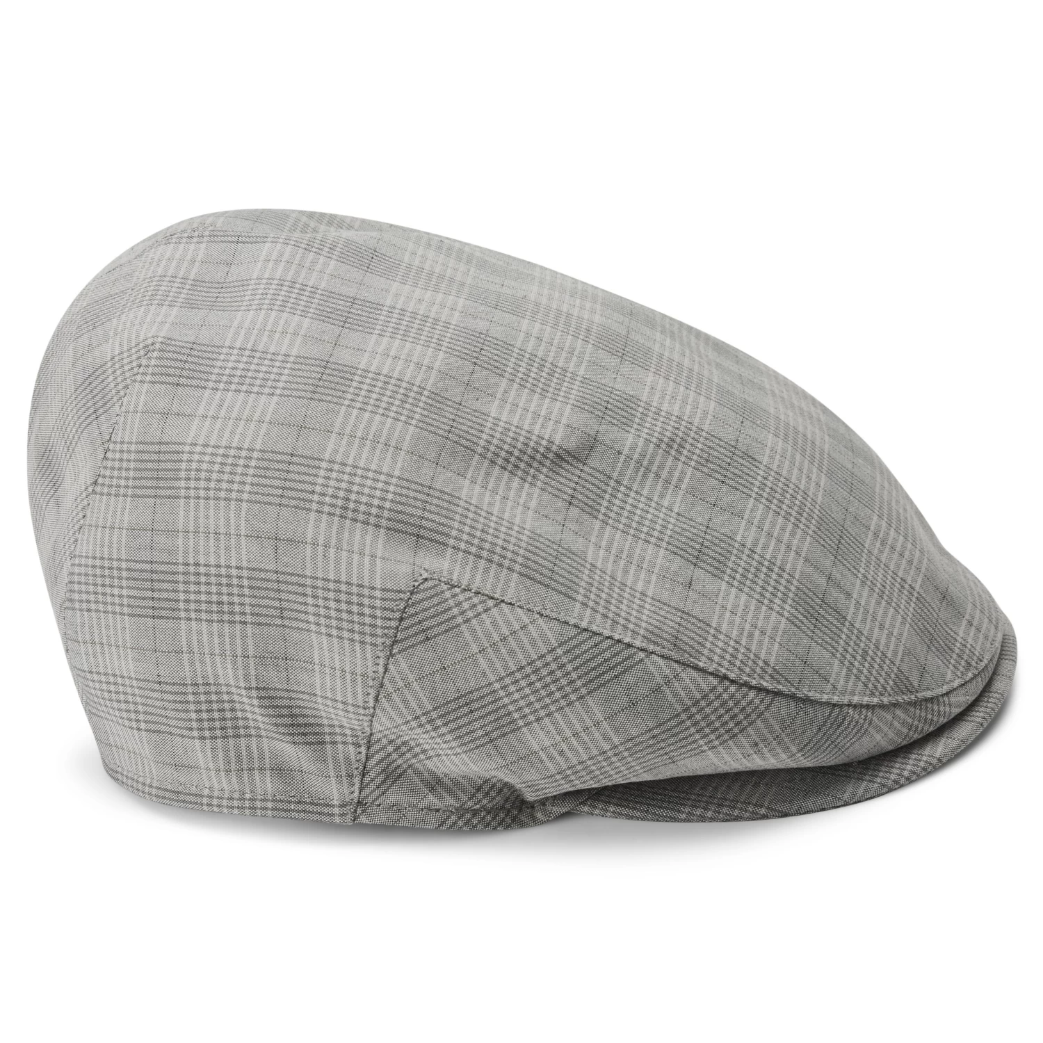 Moda | Camouflage & Light Grey Plaid Flat Cap - Image 3