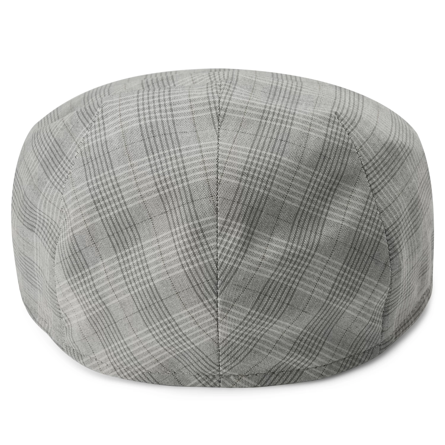 Moda | Camouflage & Light Grey Plaid Flat Cap - Image 4