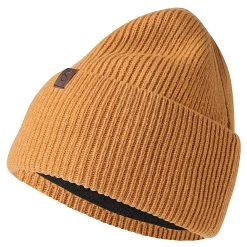 Hiems | Cuffed Amber Orange Recycled Wool Beanie