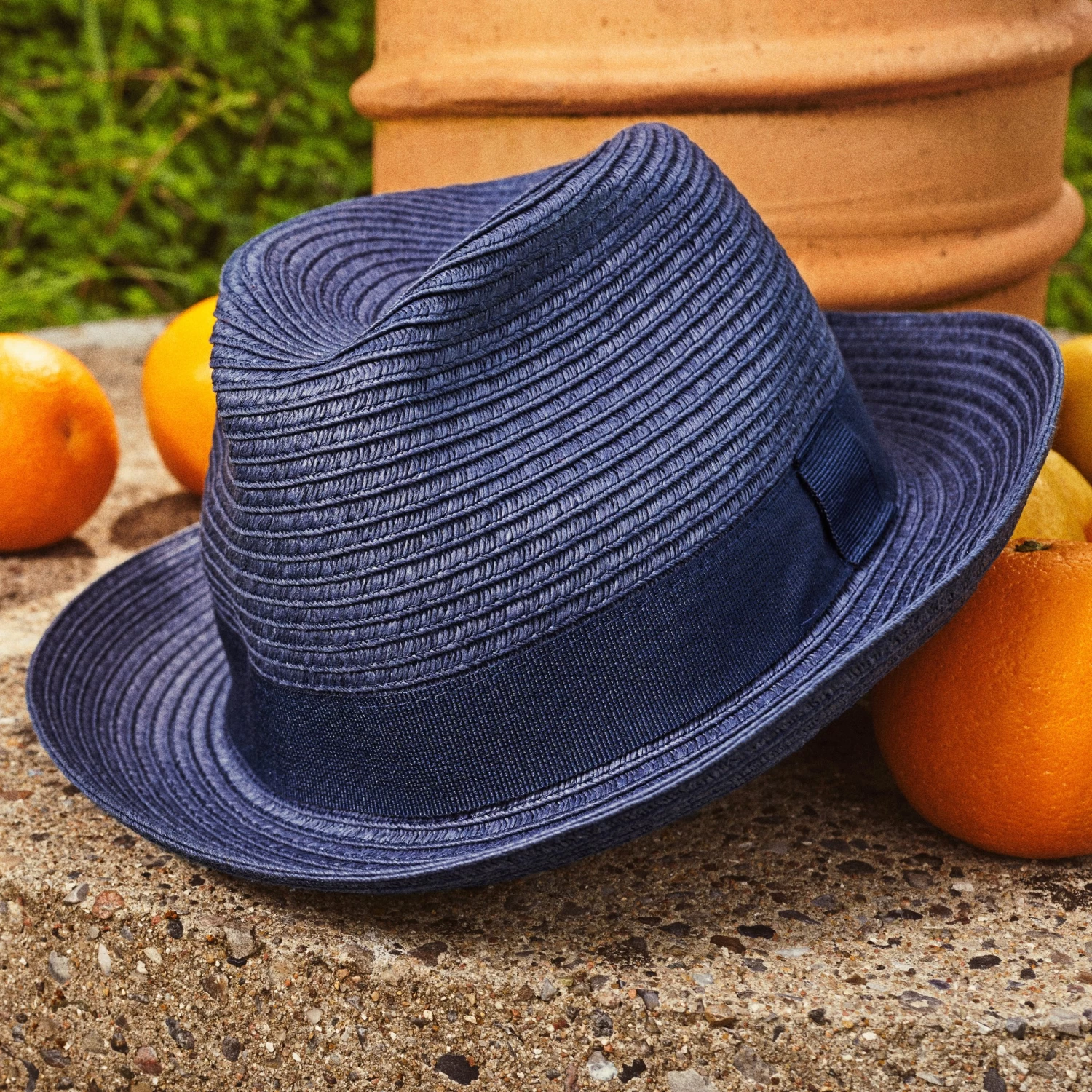 Lacuna | Royal Blue Straw Fedora - Image 6