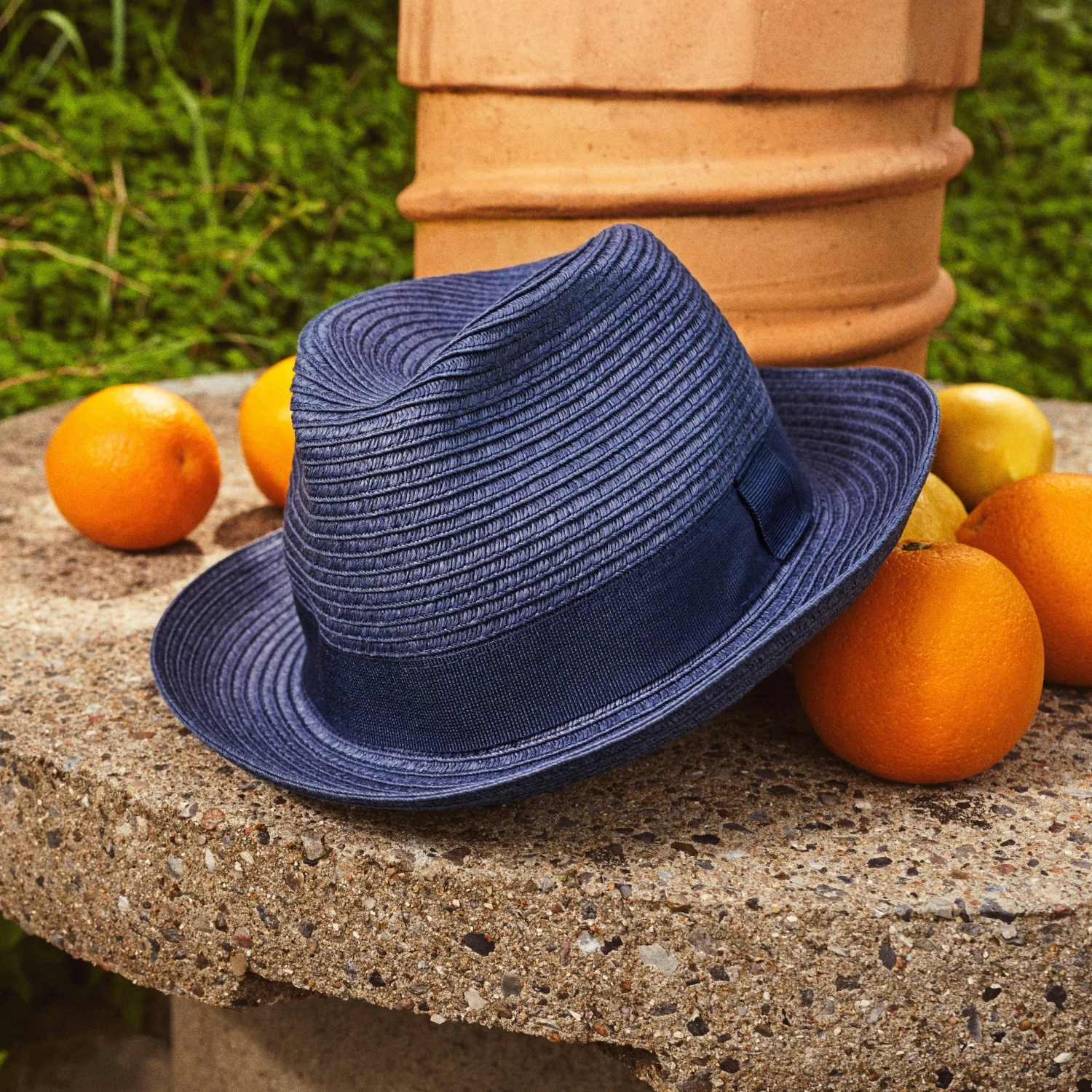 Lacuna | Royal Blue Straw Fedora - Image 2