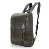 Slim Charcoal Leather Backpack