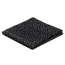 Black Christmas Light Pattern Pocket Square
