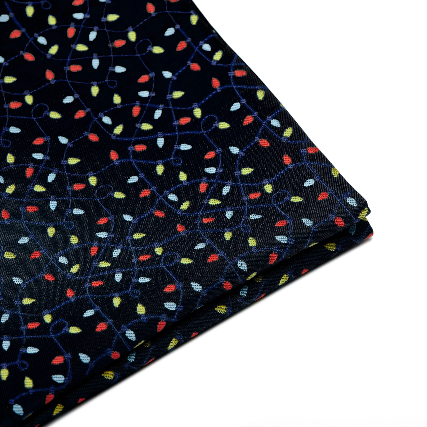 Black Christmas Light Pattern Pocket Square - Image 2