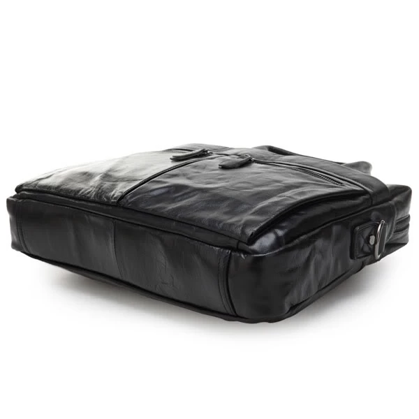 Black Mark Leather Computer Bag - Image 6