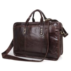 Chestnut Leather Briefcase