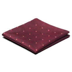 Burgundy Christmas Reindeer Pattern Pocket Square