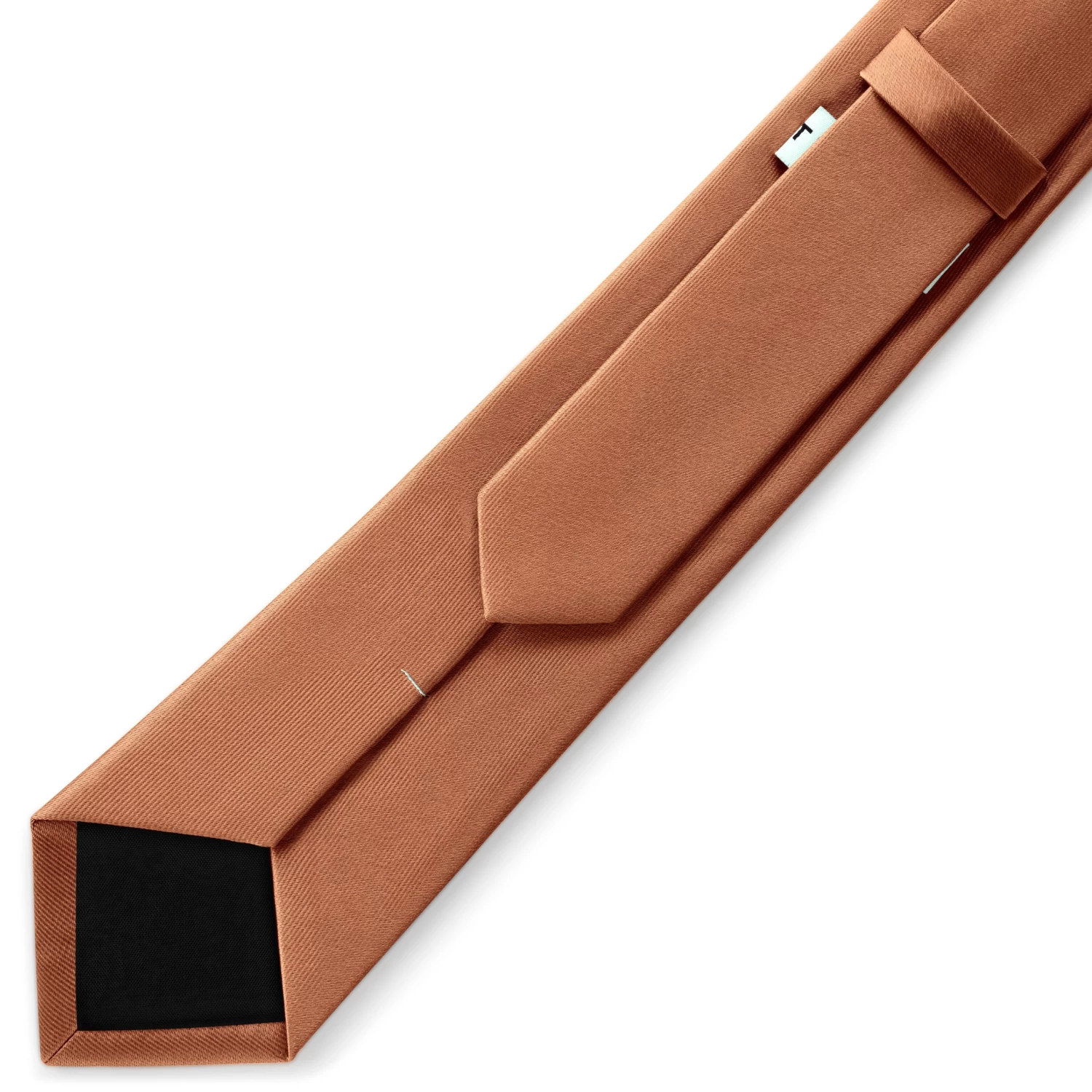 8 Cm Cognac Satin Tie - Image 2