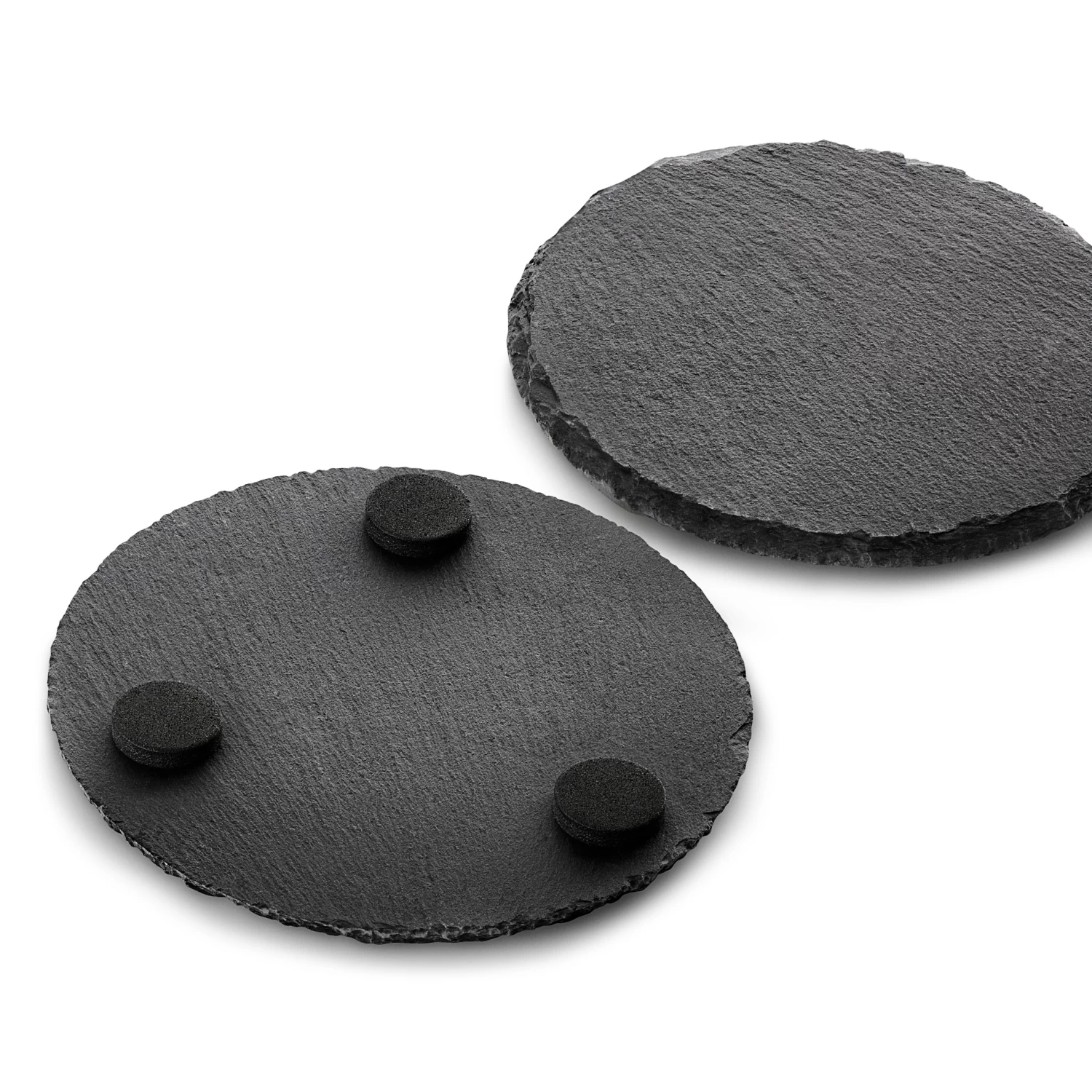 8 Round Stone Drink Coasters & Holder - Image 3