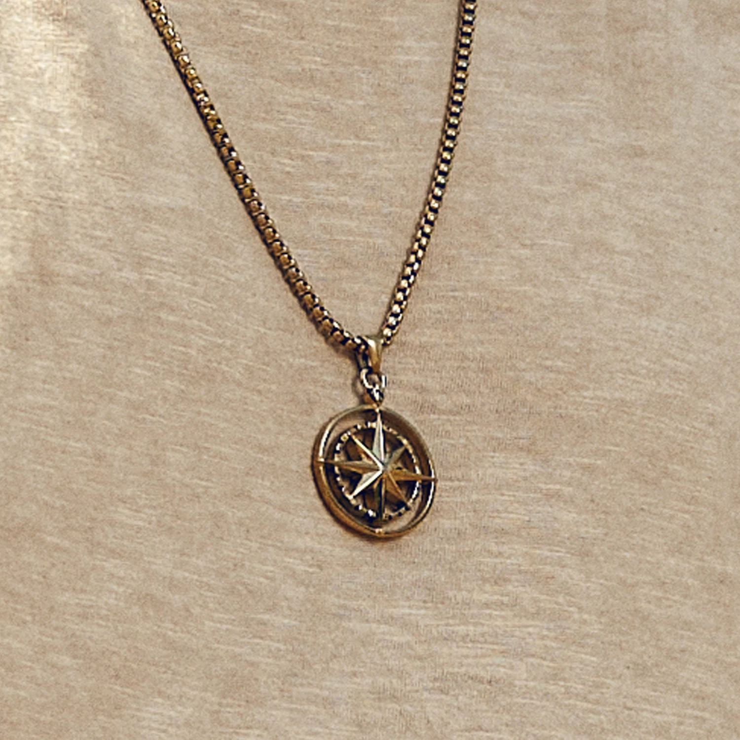 Atlas | Gold-tone Steel North Star Pendant Necklace - Image 9