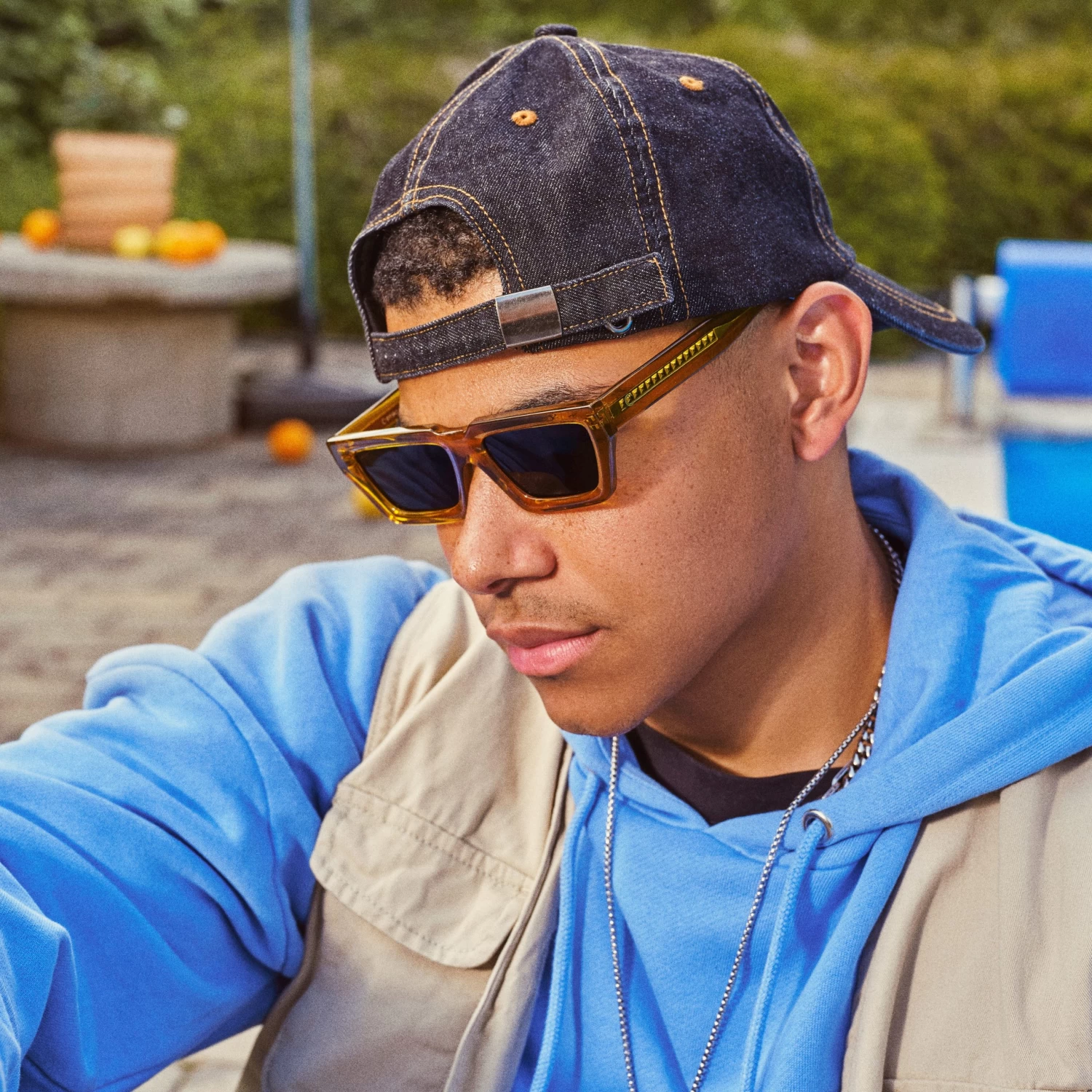 Lacuna | Dark Wash Denim Baseball Cap - Image 3