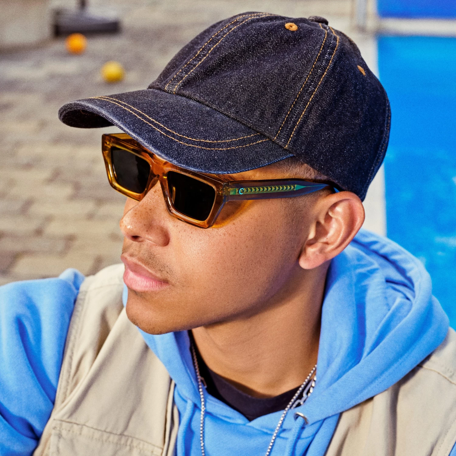 Lacuna | Dark Wash Denim Baseball Cap - Image 2