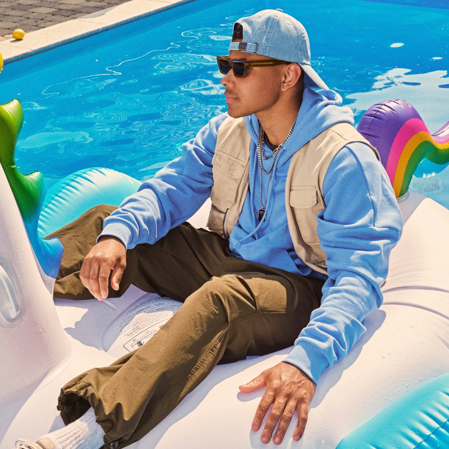 Lacuna | Light Wash Denim Baseball Cap - Image 4