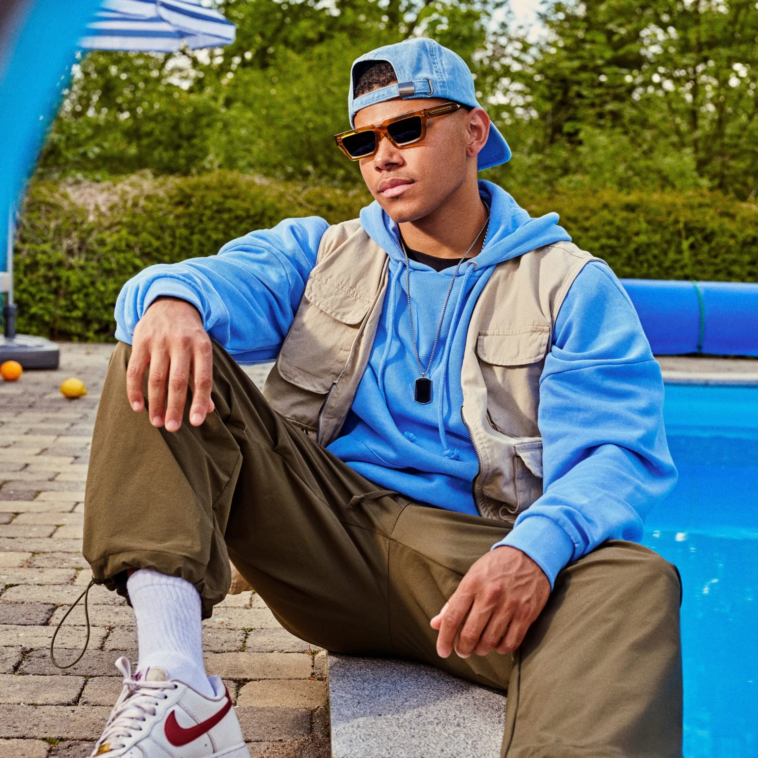 Lacuna | Light Wash Denim Baseball Cap - Image 3