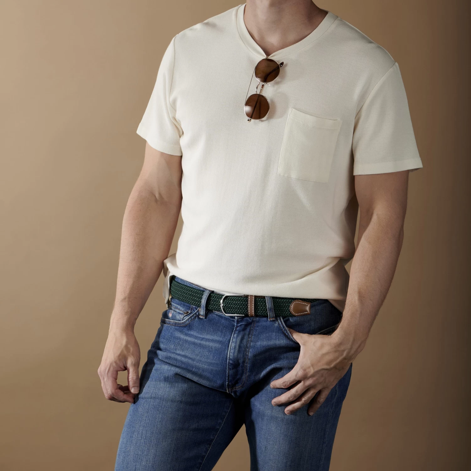 Green Canvas Elastic Belt - Image 4