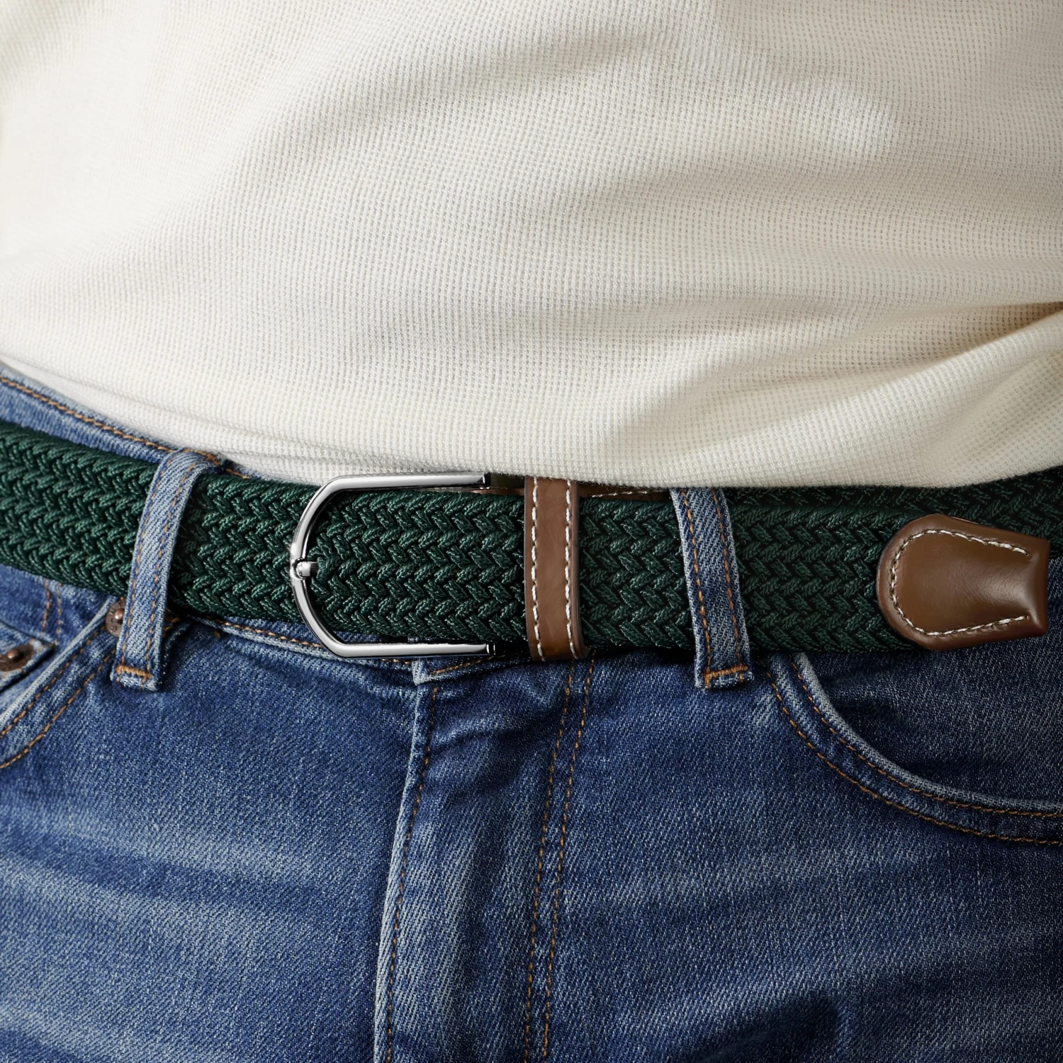 Green Canvas Elastic Belt - Image 3