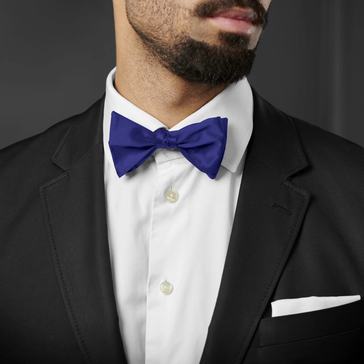 Berry Blue Basic Self-Tie Bow Tie - Image 3