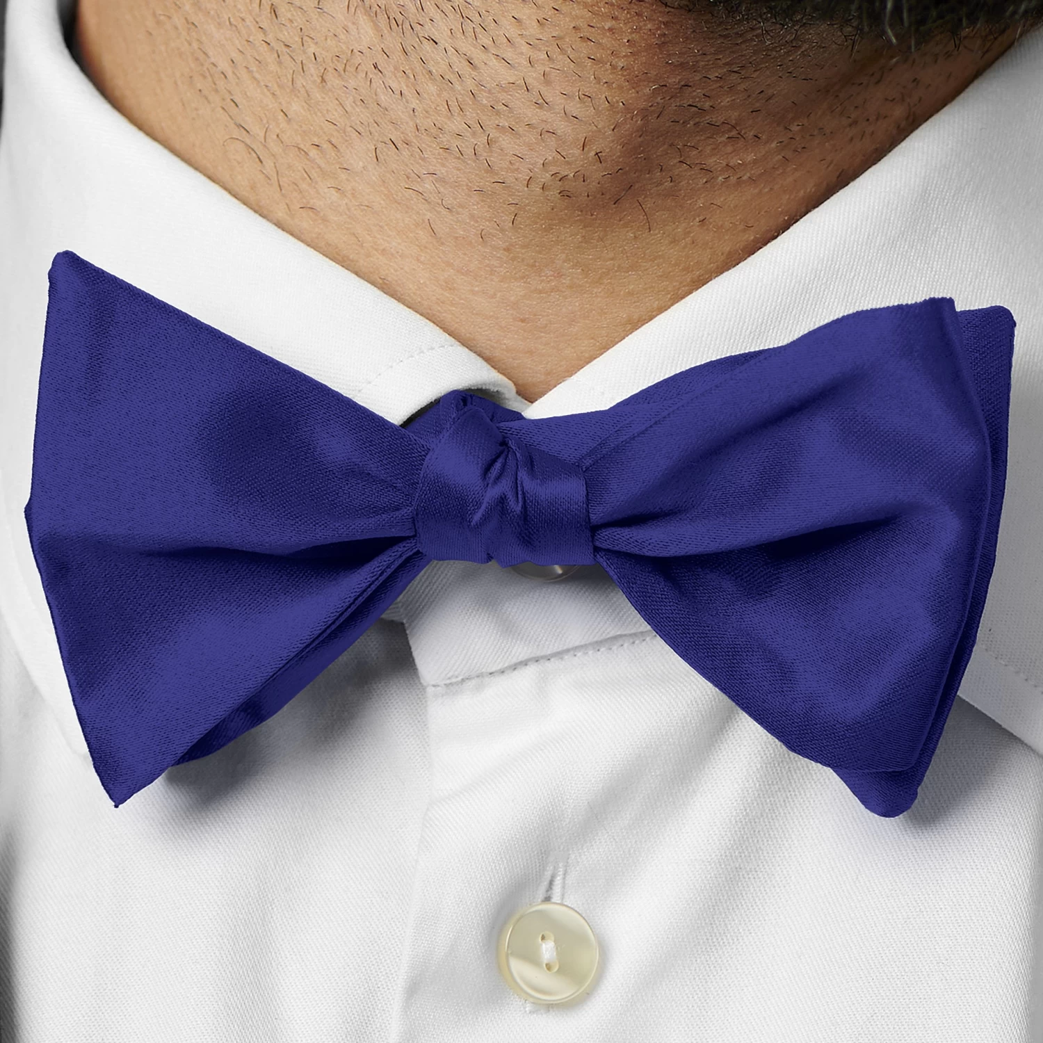 Berry Blue Basic Self-Tie Bow Tie - Image 5