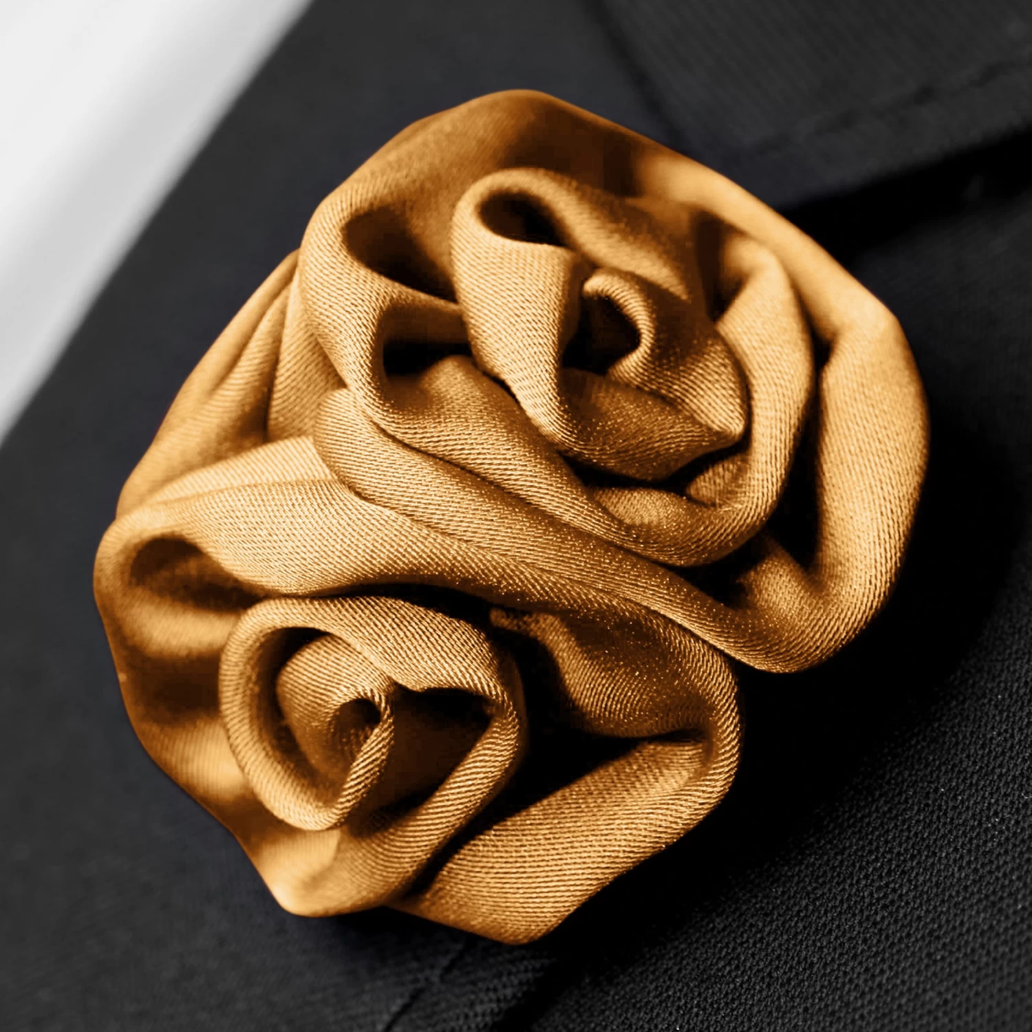 Caramel Brown Rose Lapel Pin - Image 6