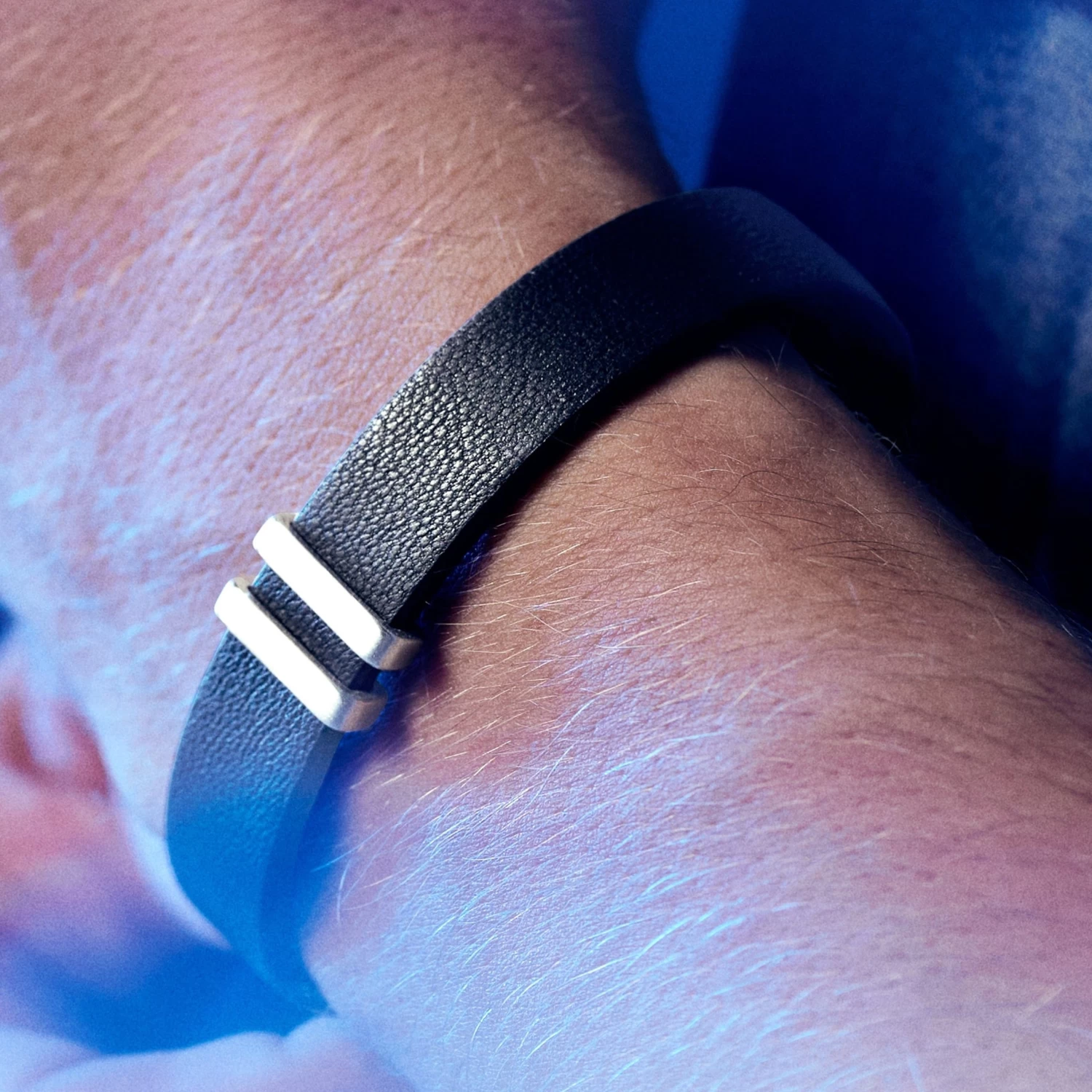 Nomen | Black And Brown Leather ID Bracelet With Silver-tone Elements - Image 8