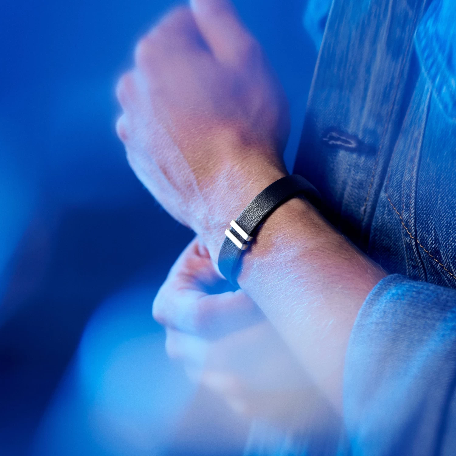 Nomen | Black And Brown Leather ID Bracelet With Silver-tone Elements - Image 2