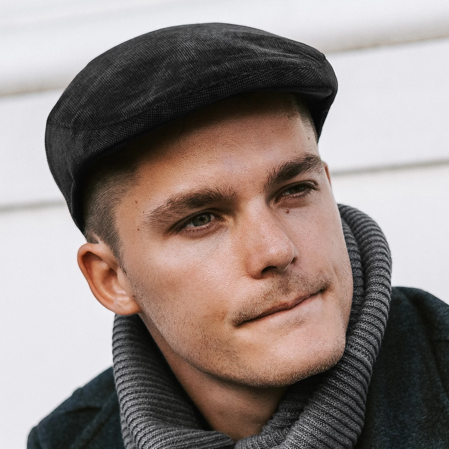 Fido | Classic Black & White Patterned Flat Cap - Image 3