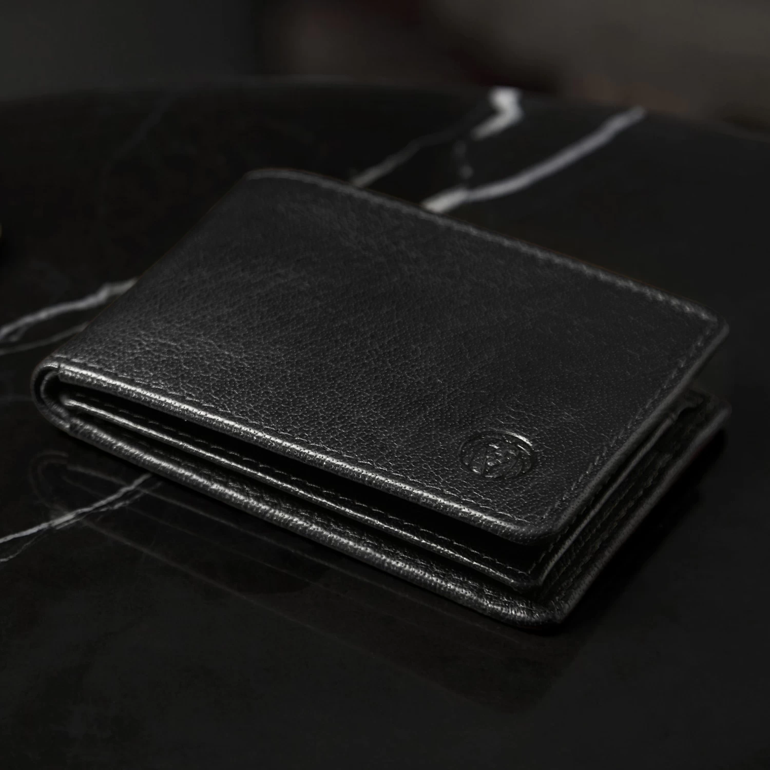 California | Small Black Leather Wallet - Image 12