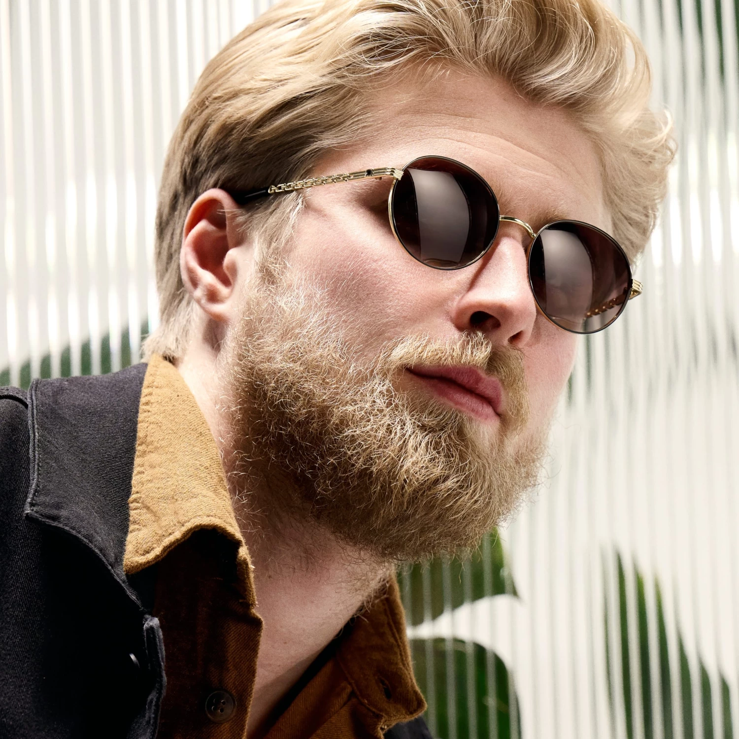 Occasus | Round Gold-tone And Brown Polarized Sunglasses - Image 2