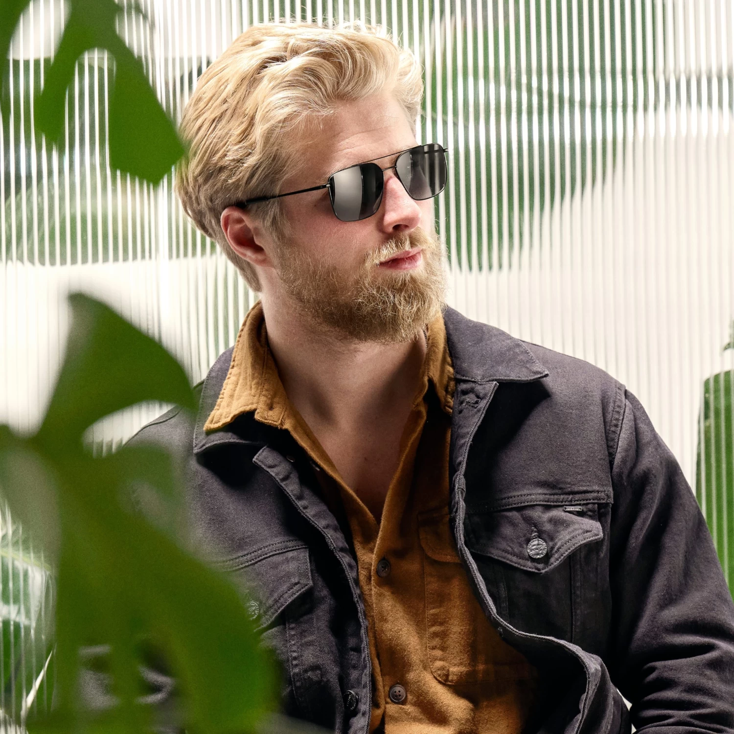 Occasus | Blue Square Polarized Aviator Sunglasses - Image 3