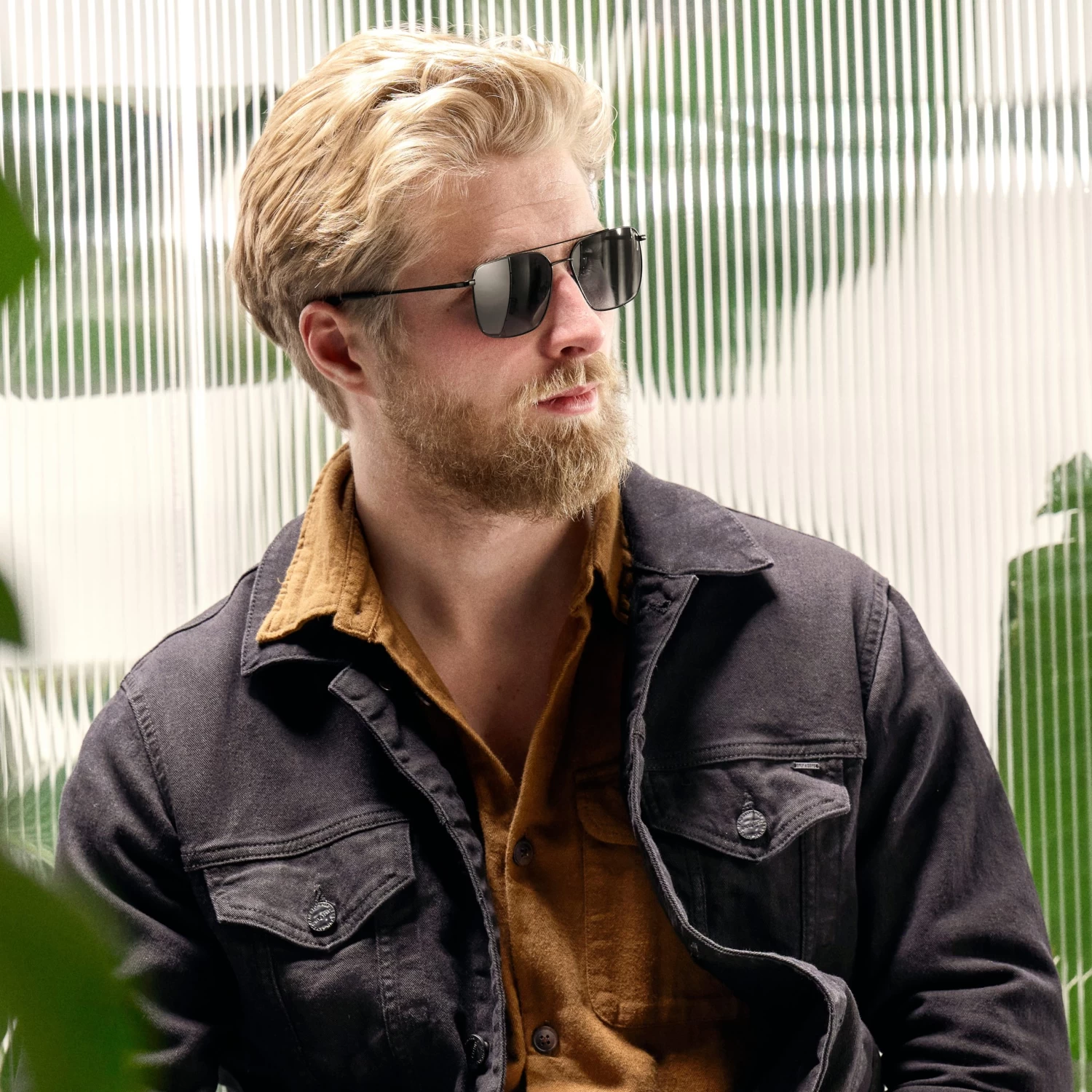 Occasus | Blue Square Polarized Aviator Sunglasses - Image 4